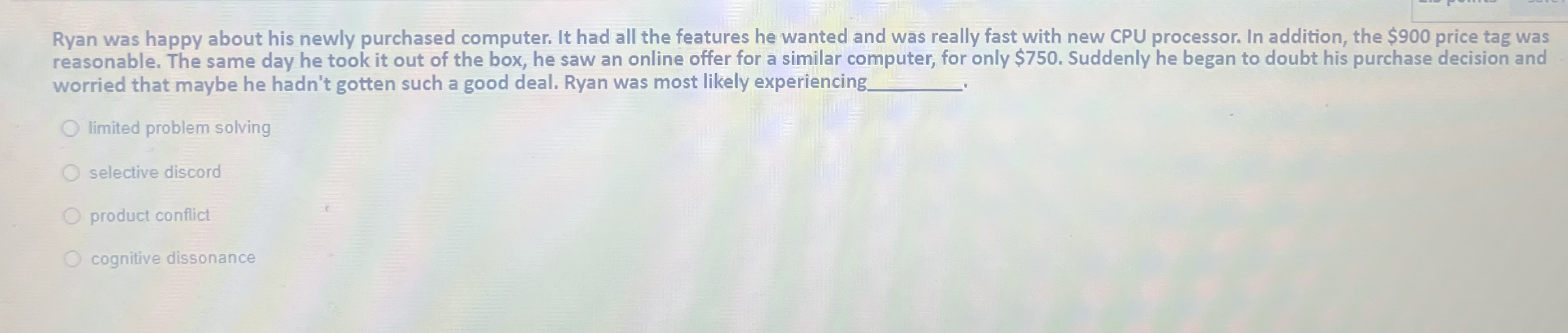 Ryan was happy about his newly purchased