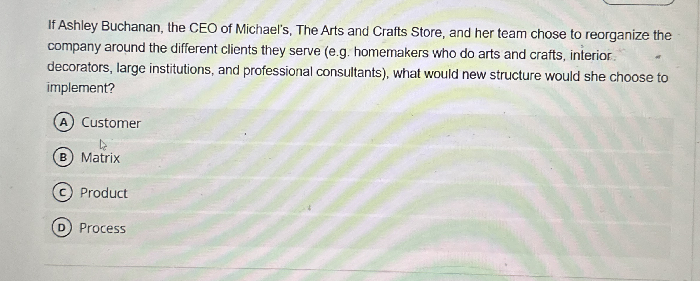 If Ashley Buchanan, the CEO of Michael's, The