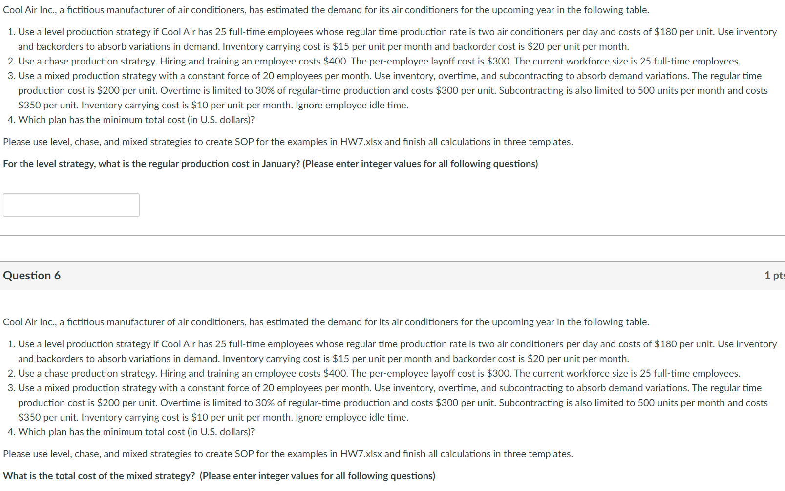 Cool Air Inc., a fictitious manufacturer of air