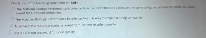 Which one of the following statements is TRUE?