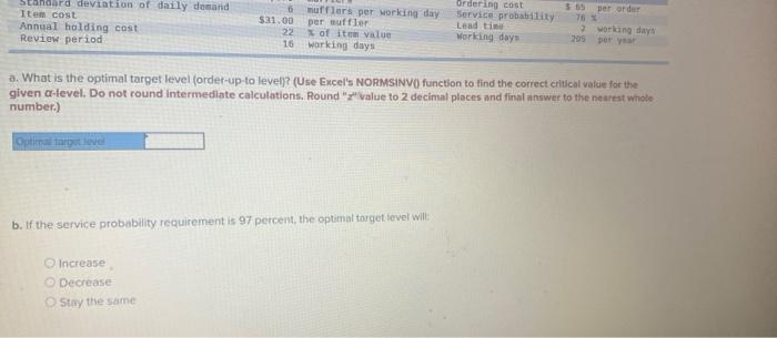 Problem 20-36 (Algo) Palin's Muffler Shop has one