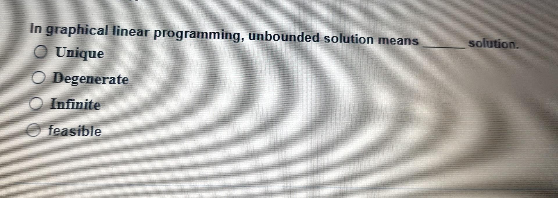 solution. In graphical linear programming,