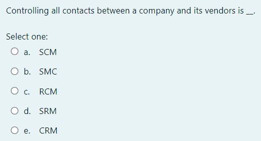 Controlling all contacts between a company and