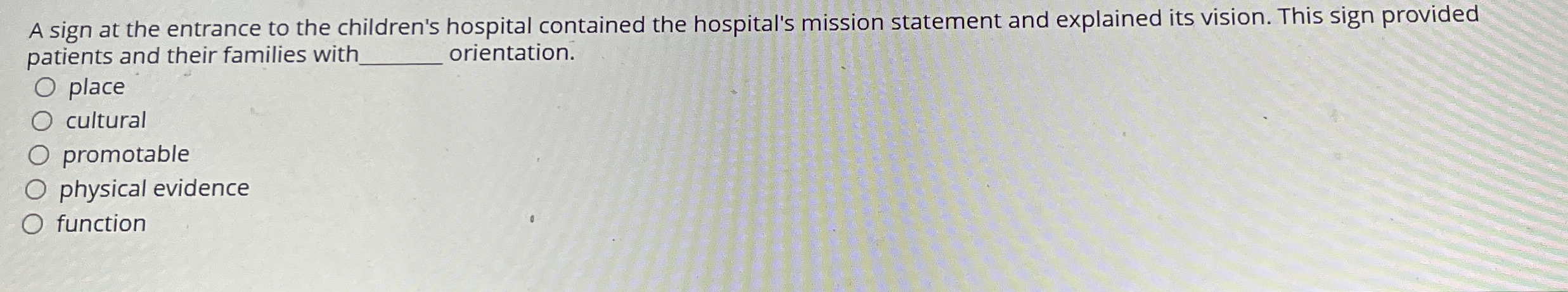 A sign at the entrance to the children's hospital