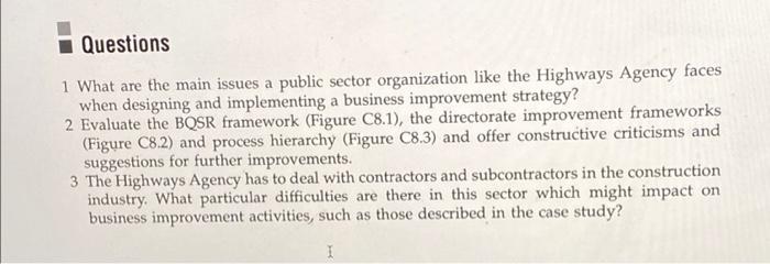 case study Business improvement strategies in the