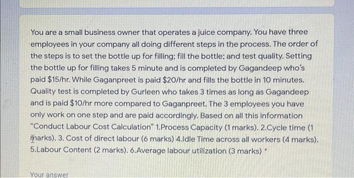 You are a small business owner that operates a