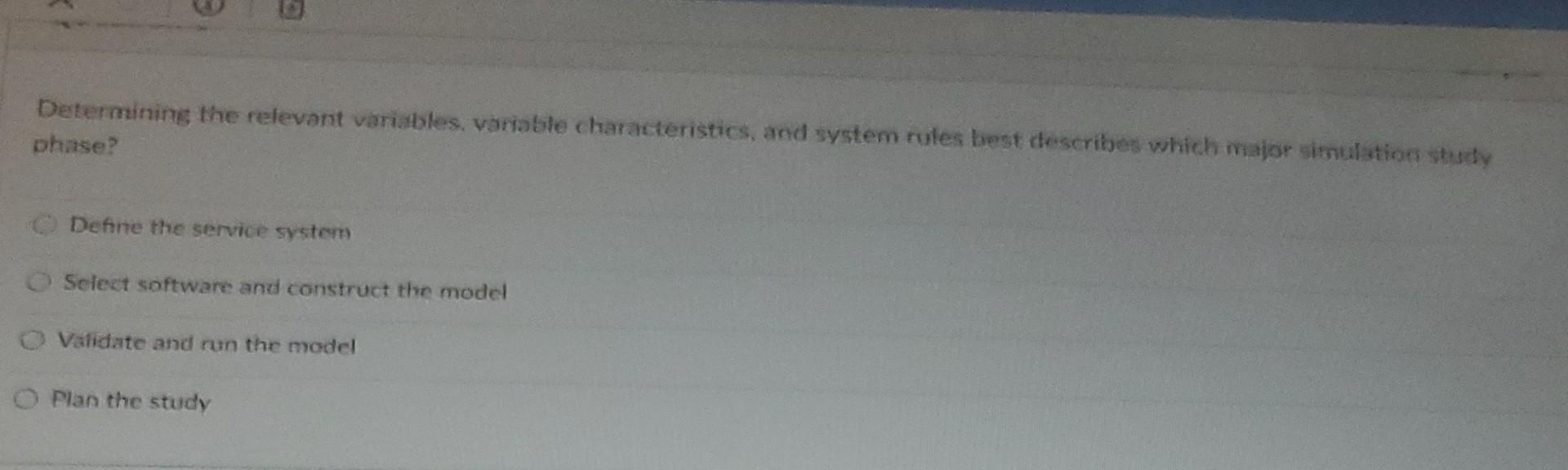 Determining the relevant variables variable