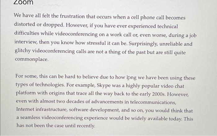 3-14. Consider Yuan's experience at Cisco Webex.