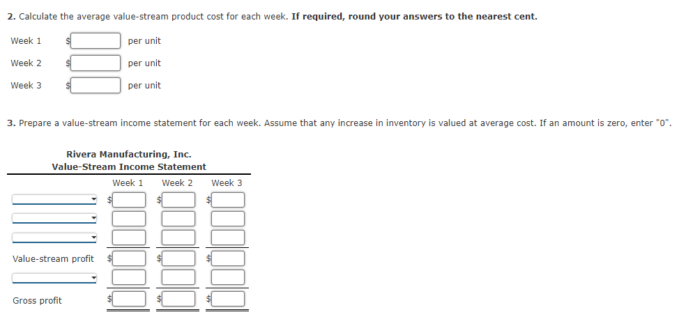 For #1 - Drop-down menus in order for #3 - Rivera