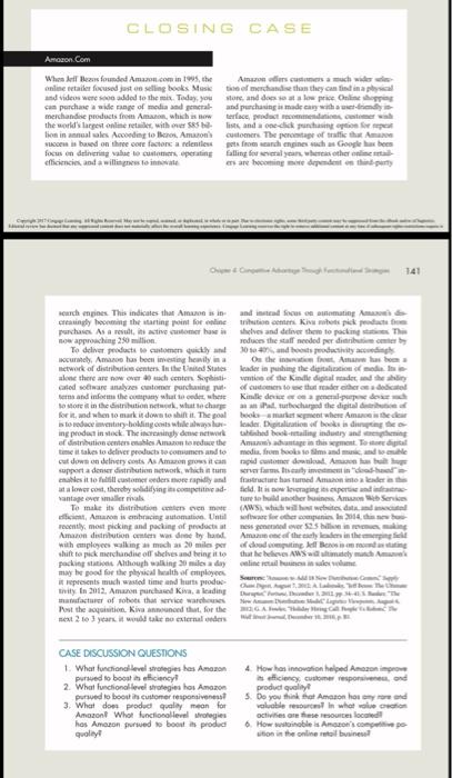 CLOSING CASE Amazon.Com Wheel Beans founded