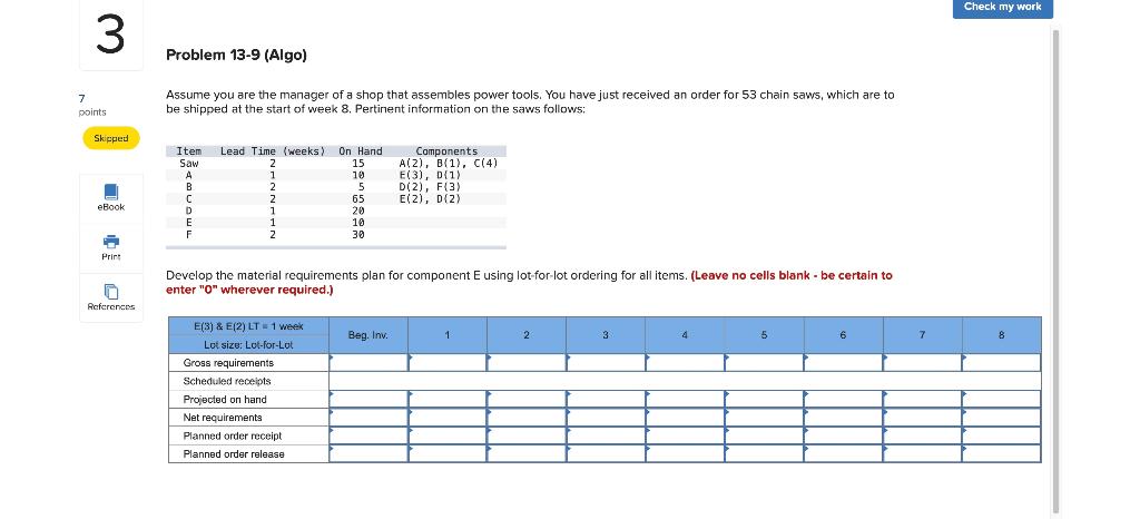 Please explain how to calculate each vale step by