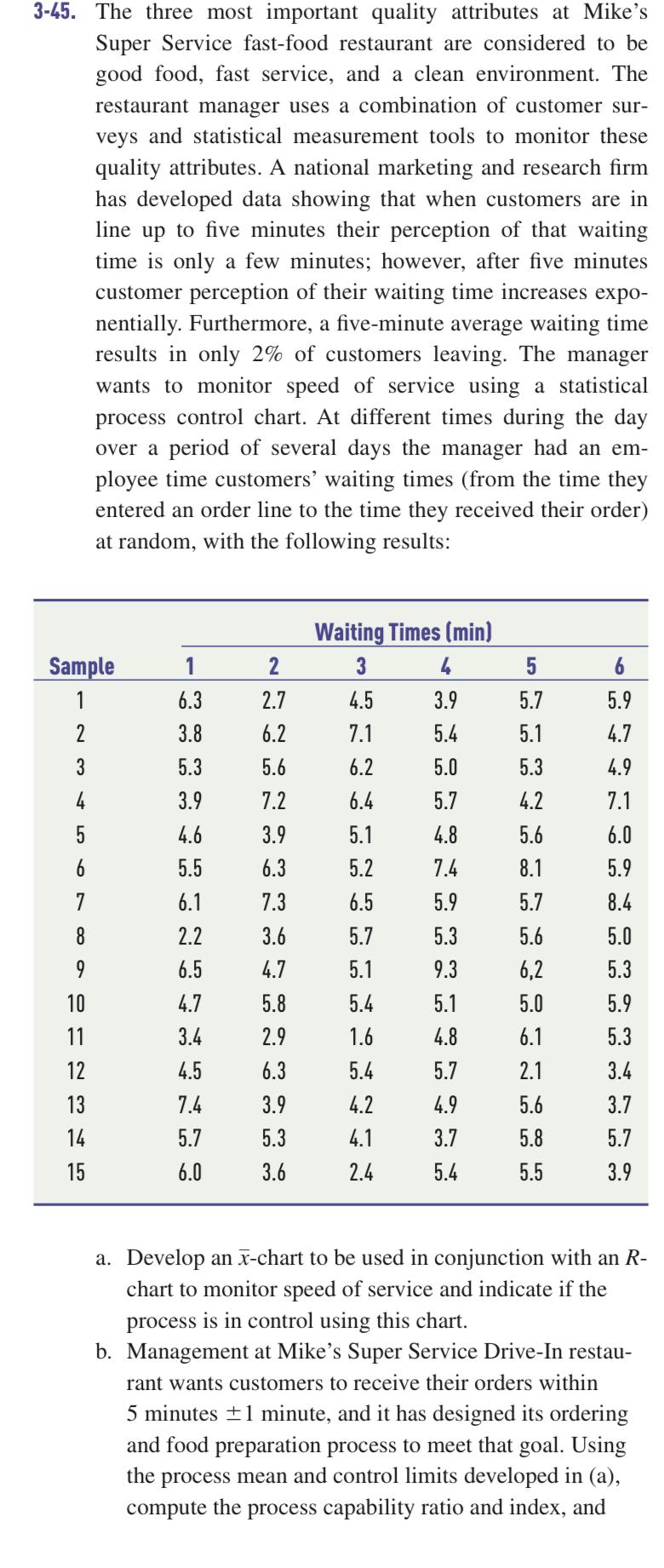 3-45. The three most important quality attributes