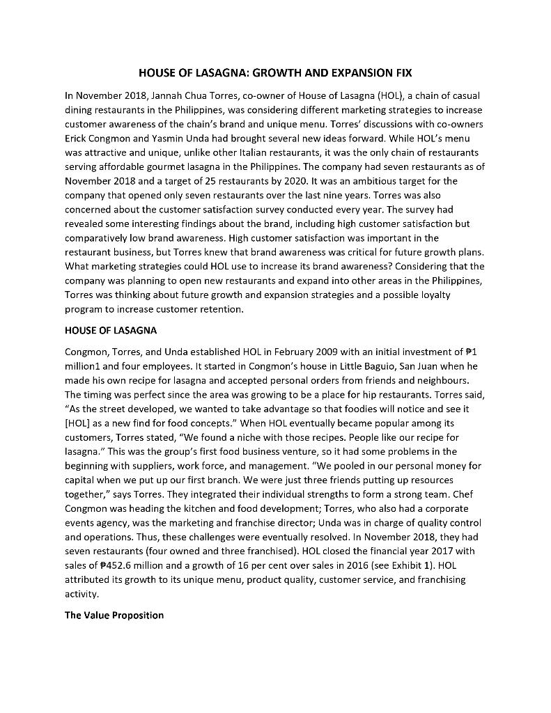 Read the Case Study and answer these questions in