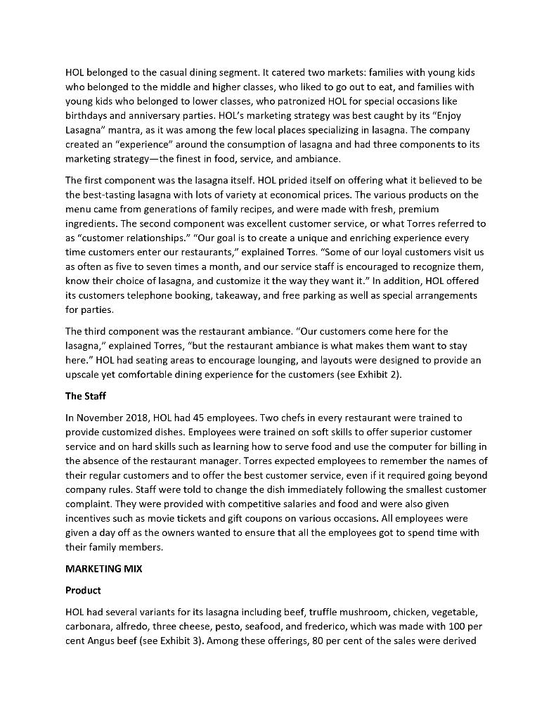 Read the Case Study and answer these questions in