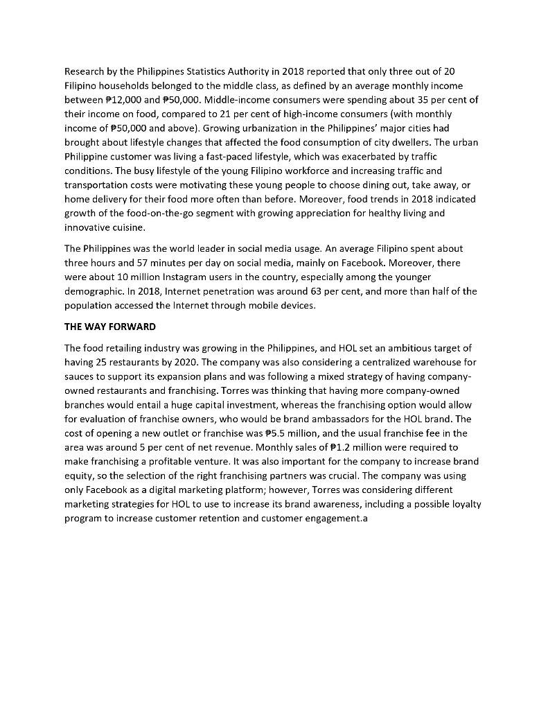 Read the Case Study and answer these questions in