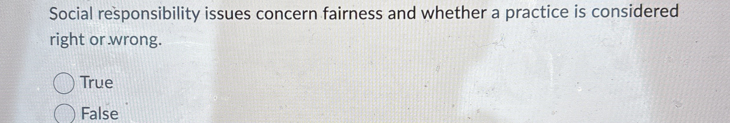 Social responsibility issues concern fairness and