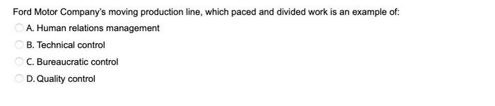 Ford Motor Company's moving production line,