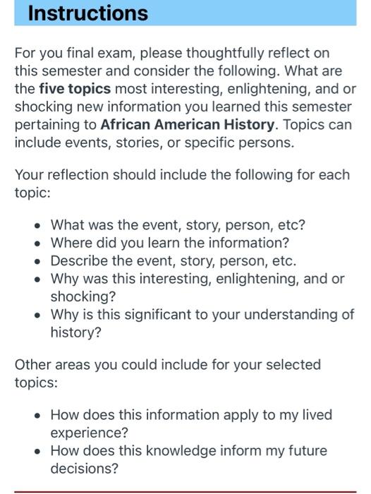 Five topics you need to discuss and provide