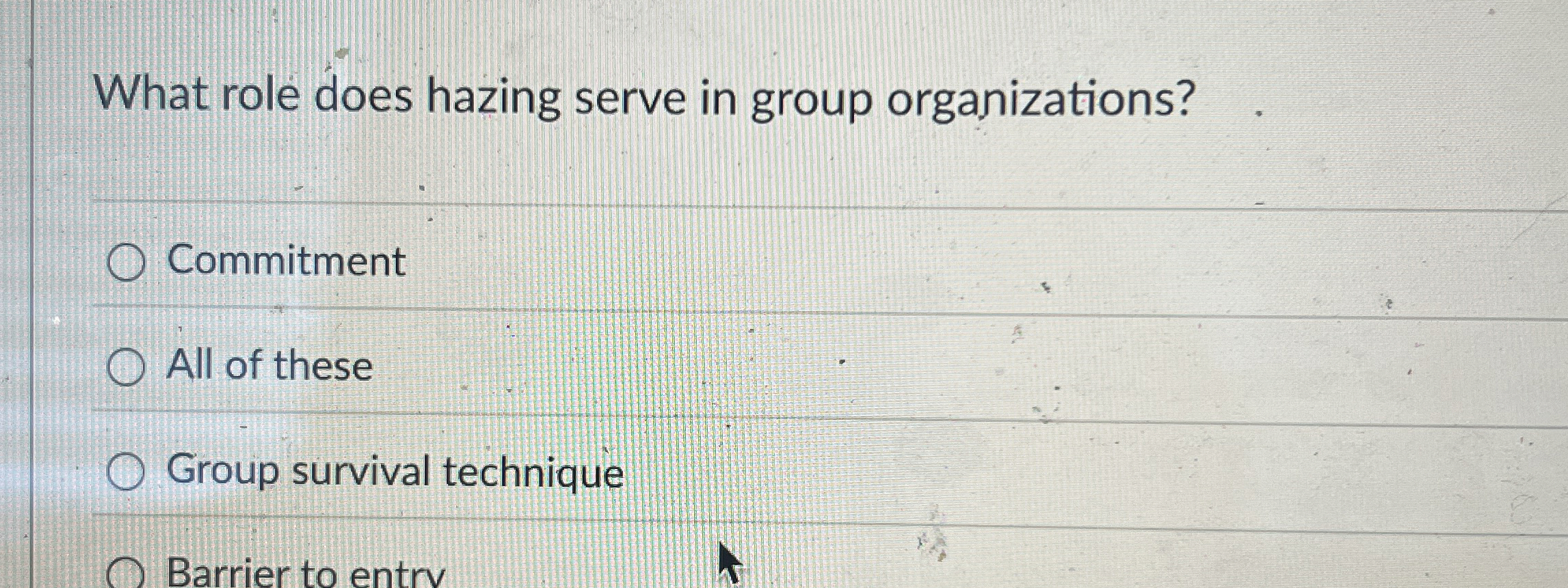 What role does hazing serve in group