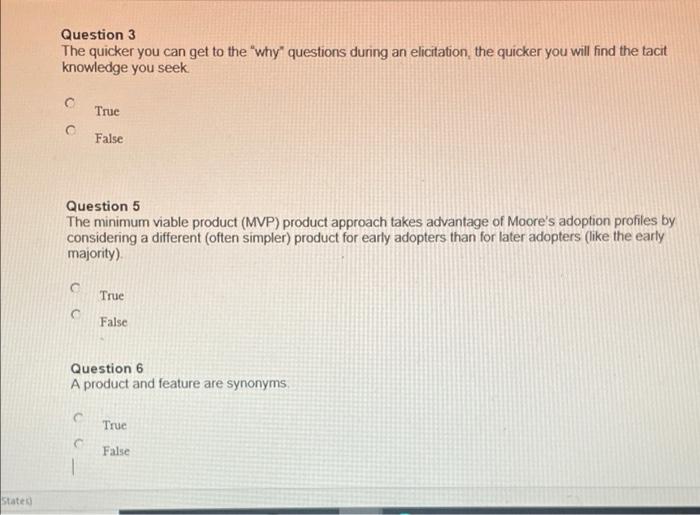Question 3 The quicker you can get to the why"