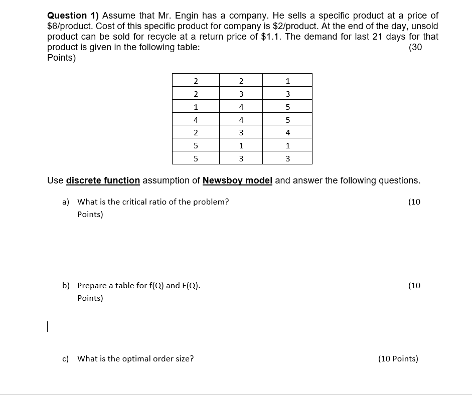 Solve this please Question 1) Assume that Mr.