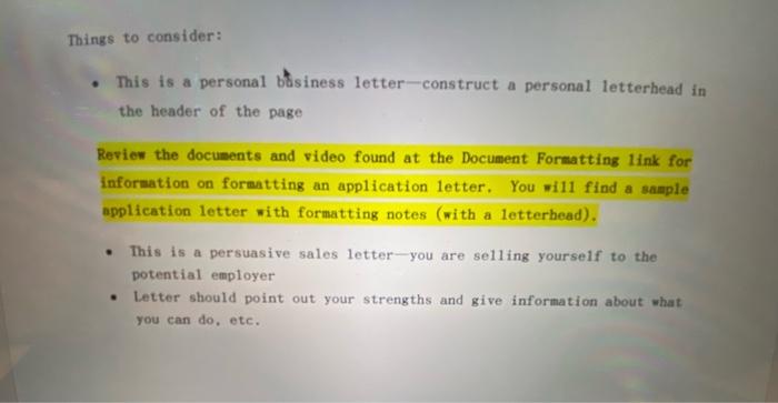 Application Letter Assignment APT380 You have