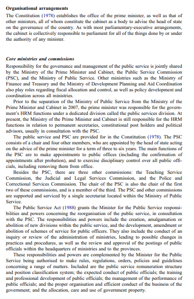 QUESTION. A) How was the performance management