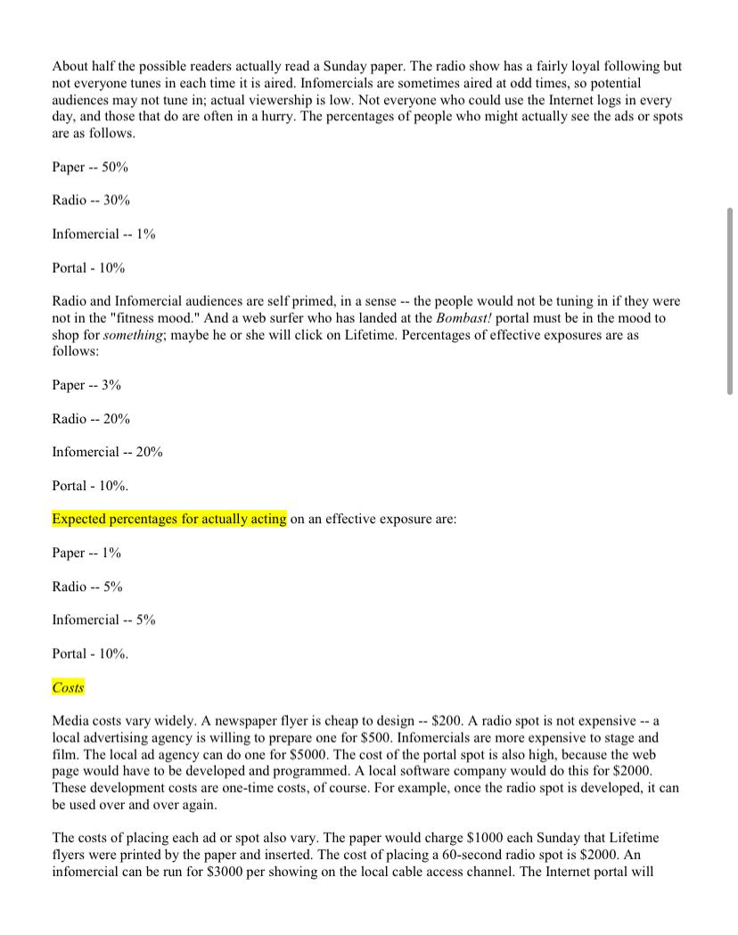 Lifetime Fitness Centers Case Decision Support