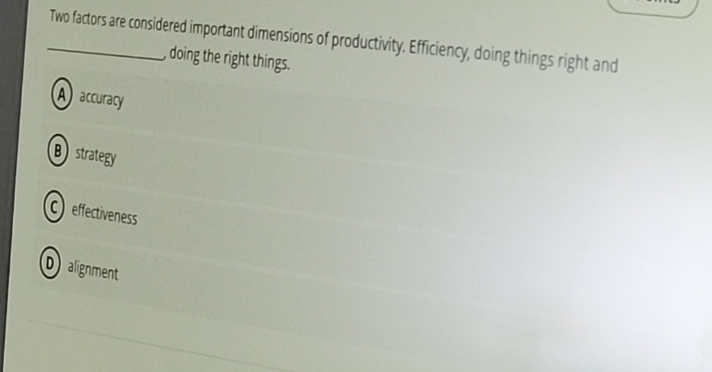 Two factors are considered important dimensions