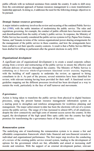 QUESTION. A) How was the performance management