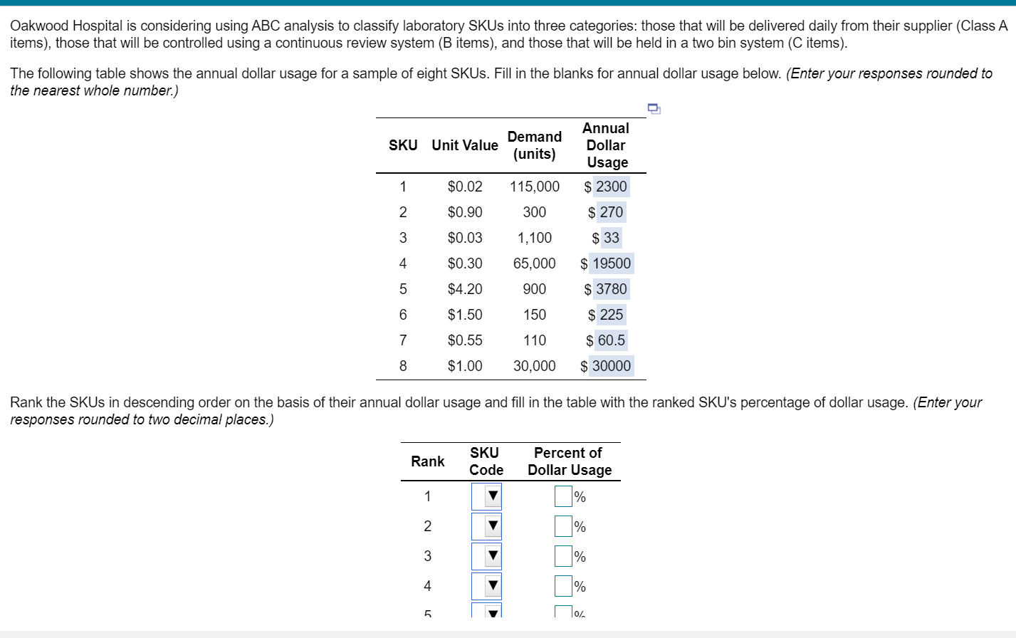 Oakwood Hospital is considering using ABC