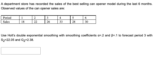 A department store has recorded the sales of the