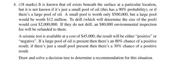 give answers with 5 decimal place accuracy 4. (18