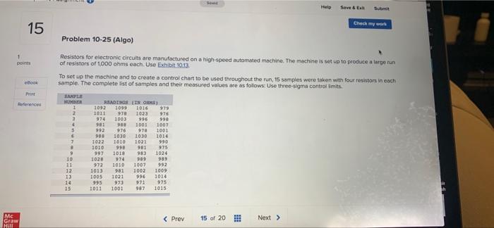 Help Save & Submit Check my w 15 Problem 10-25