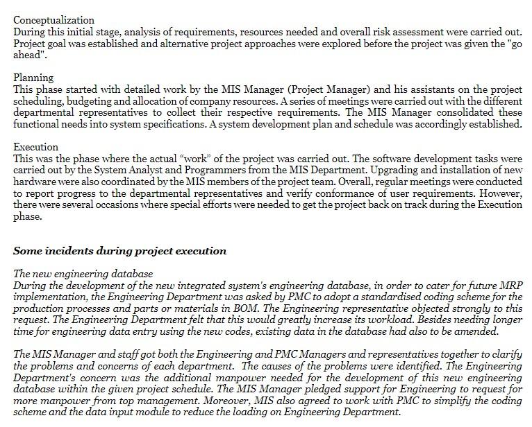 Case Study 8: ABC's Computerization Project B