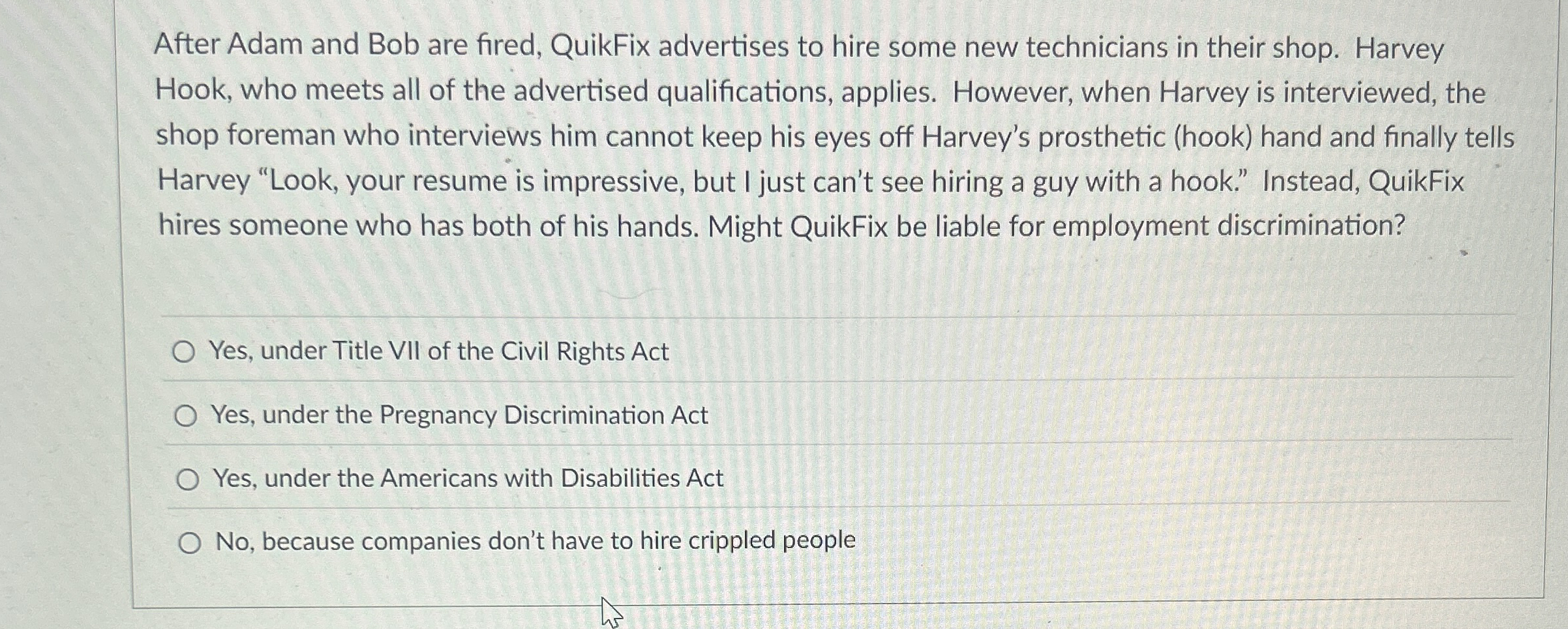 After Adam and Bob are fired, QuikFix advertises