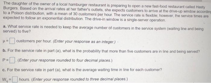 The daughter of the owner of a local hamburger