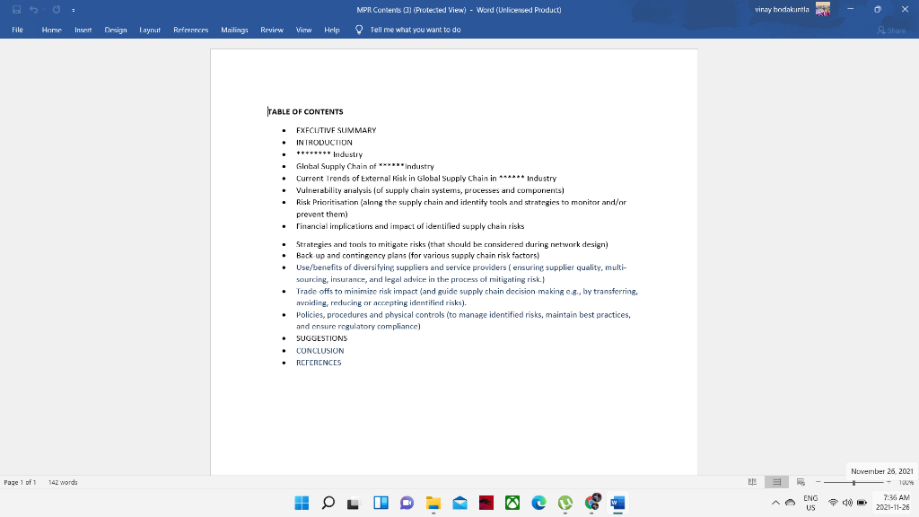 The industry that i got is CONSUMER DELIVERABLES