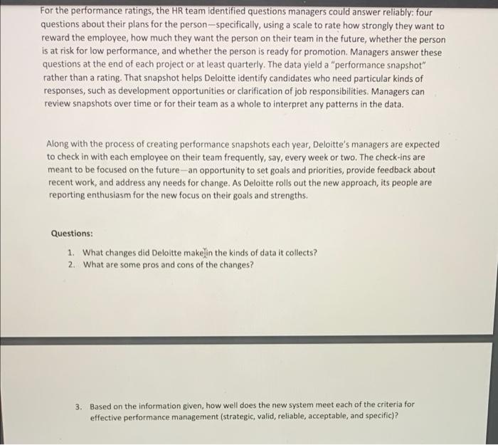 1,2,3 please ! MANAGING TALENT Deloitte's