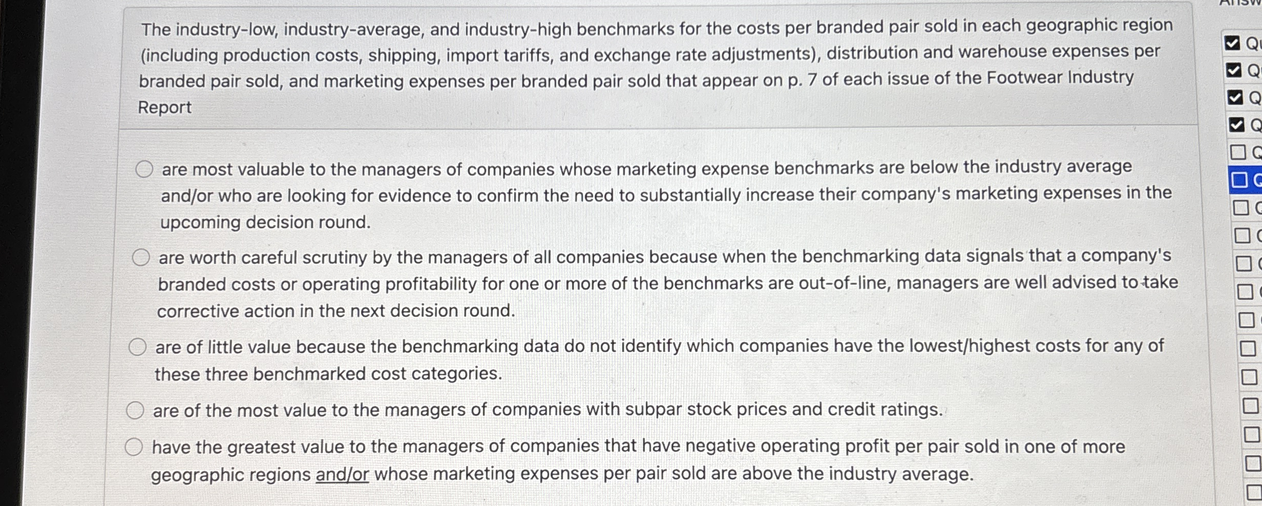 The industry - low, industry - average, and