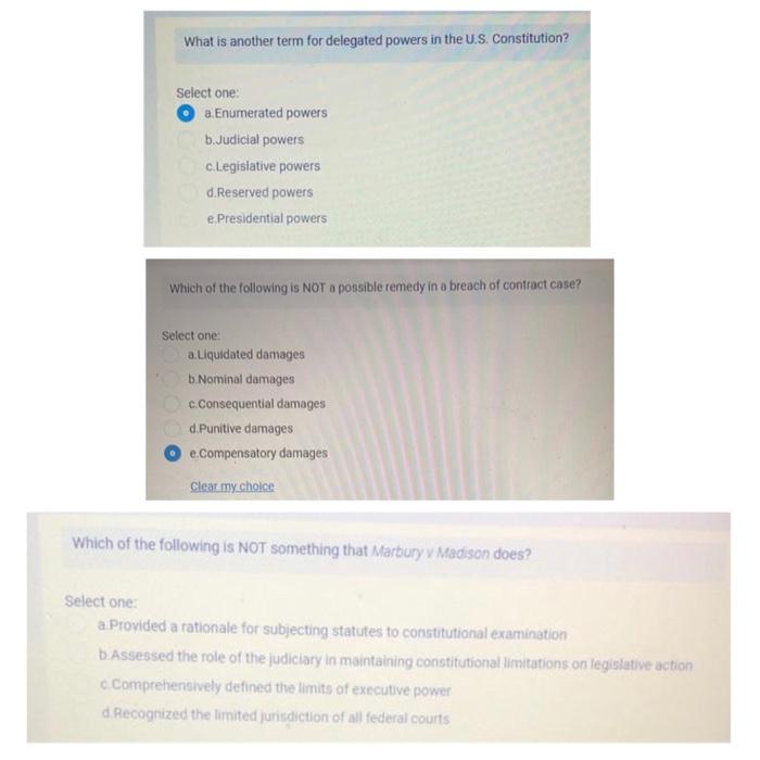 What is another term for delegated powers in the