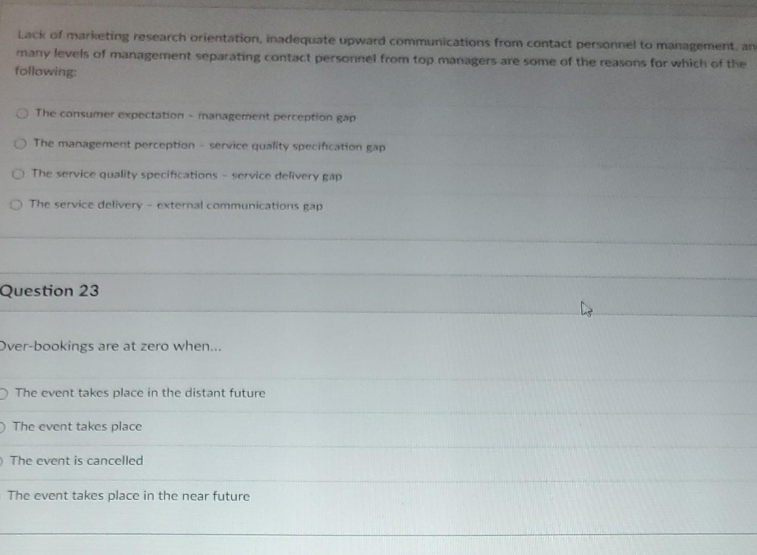 Lack of marketing research orientation,