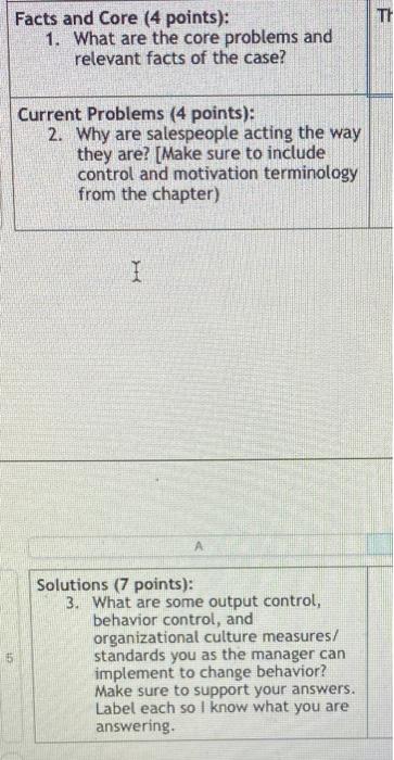 CASE: "You are the regional sales manager of an