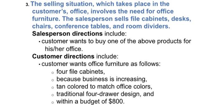 please create a roleplay for this situation from