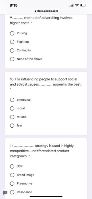 8:15 docs.google.com 9........... method of