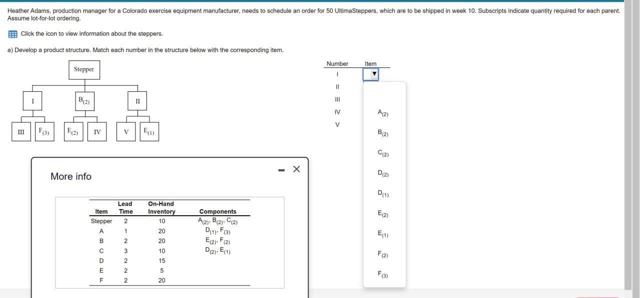 b) Develop a time-phased structure. The
