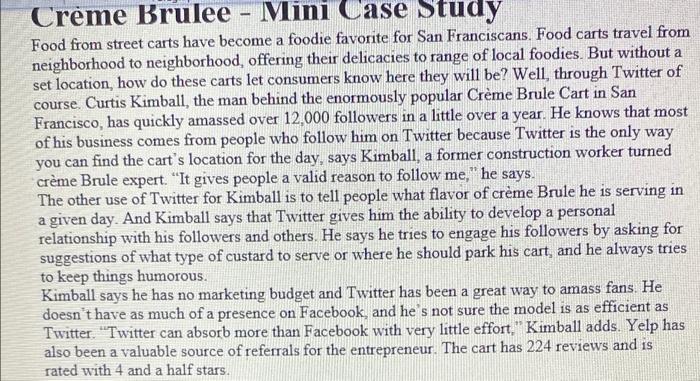 I need help asap please. Crme Brulee - Mini Case