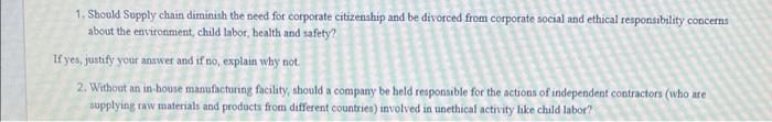 1. Should Supply chain diminish the need for