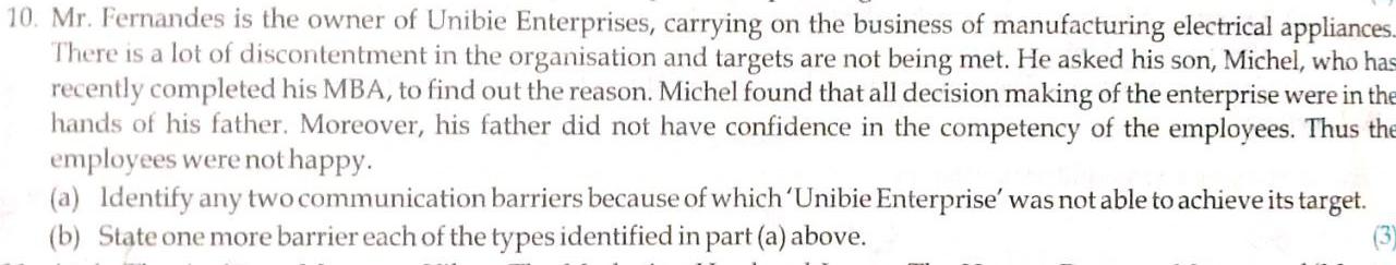 10. Mr. Fernandes is the owner of Unibie