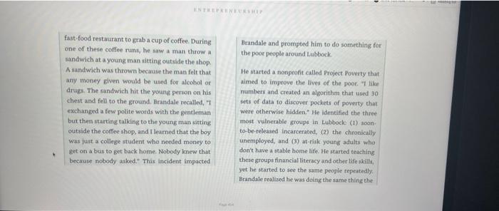 read the case study and answer the critical